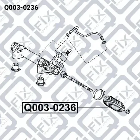 Пильник рульової рейки Q0030236 Q-fix