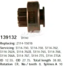 Бендикс стартера NISSAN 233120M30A Бендикс стартера NISSAN 233120M30A