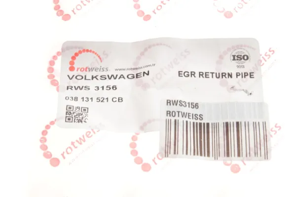 Патрубок системи рециркуляції ОГ EGR RWS3156 Rotweiss