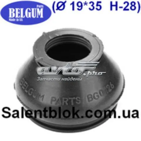 Пильник опори кульової нижній BG0126 Belgum