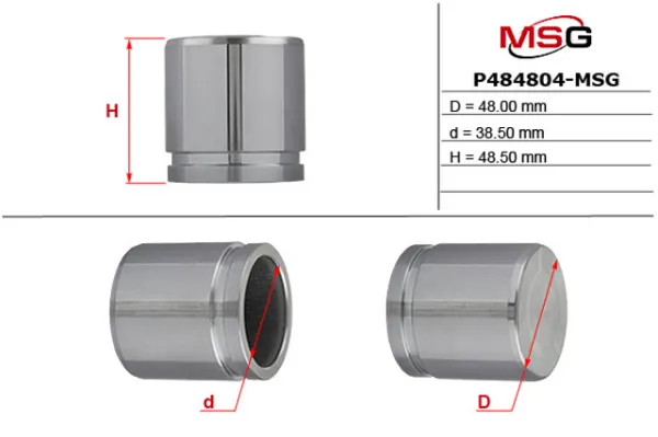 Поршень супорту гальмівного, переднього P484804MSG MSG