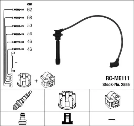 Високовольтні дроти RCME111 NGK