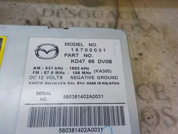  KD4766DV0B Mazda