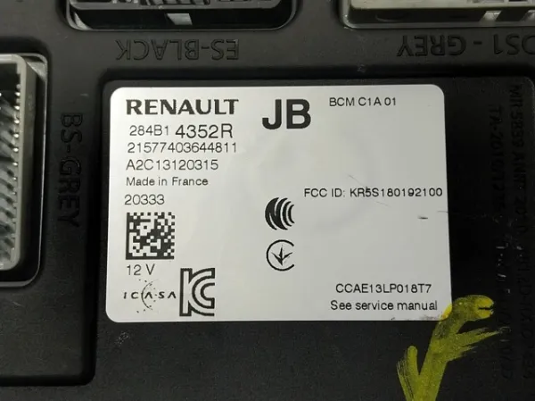 Блок комфорту 284B14352R Renault (RVI)
