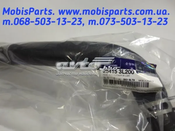 Шланг/патрубок радіатора охолодження, нижній 254153L200 Hyundai/Kia