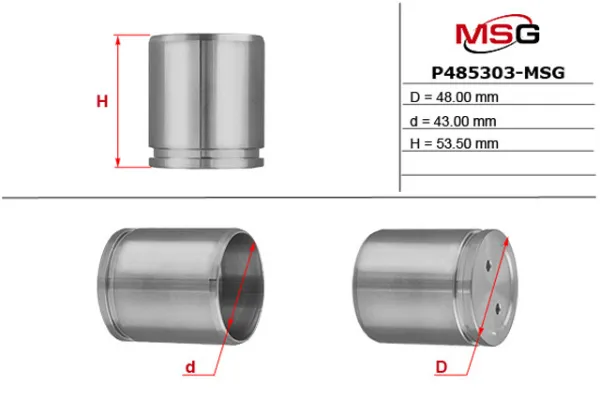 Поршень супорту гальмівного, заднього P485303MSG MSG