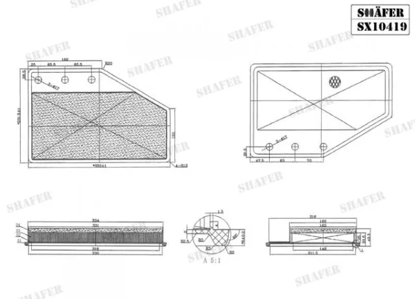 Повітряний фільтр SX10419 Shafer
