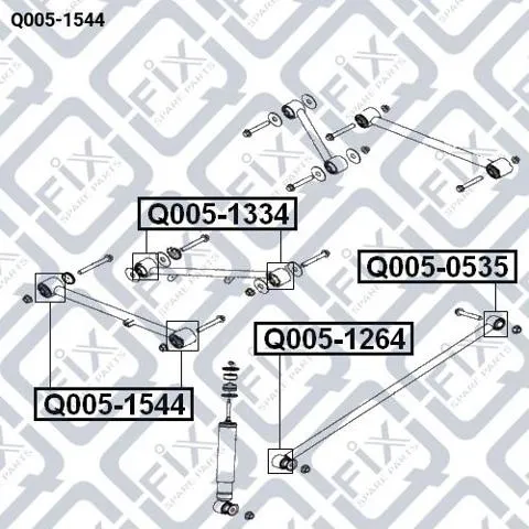Сайлентблок заднього поздовжнього нижнього важеля Q0051544 Q-fix