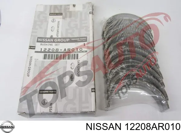 Вкладиші колінвала, корінні, комплект, 1-й ремонт (+0,25) 12208AR010 Nissan/Infiniti