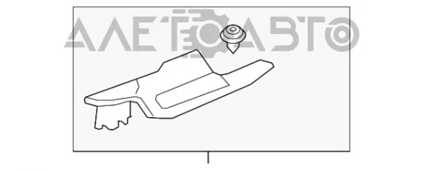 Повітропровід (дефлектор) радіатора, правий 532930E090 Toyota