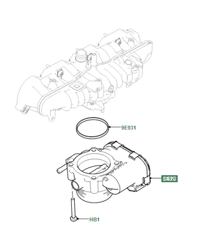 Дросільна заслінка LR109395 Land Rover