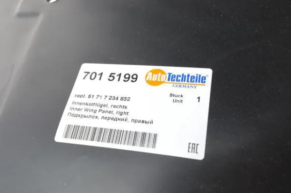 Підкрилок переднього крила, правий передній 7015199 Autotechteile