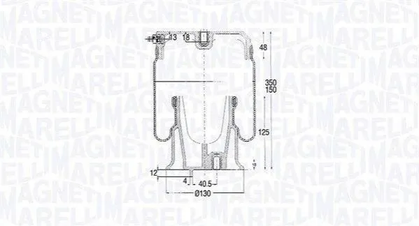 Пневмоподушка/Пневморессора моста 204241CFG Magneti Marelli