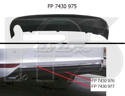 Спойлер заднього бампера FP7430975 FPS