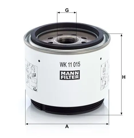 Паливний фільтр WK11015X Mann-Filter