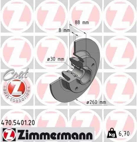 Гальмівні диски 470540120 Zimmermann