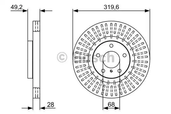 Гальмівні диски передні 0986479V60 Bosch