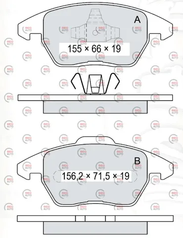 Передні тормозні колодки D195E Intelli