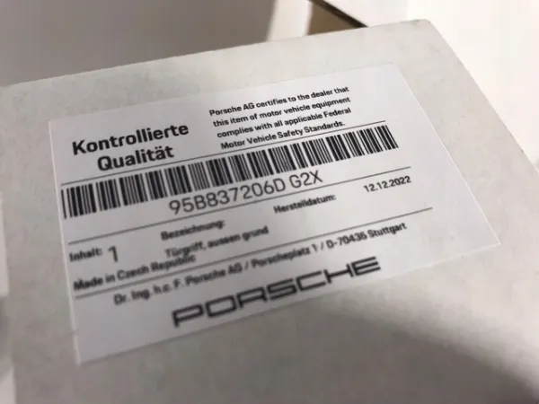  95B837206DG2X Porsche