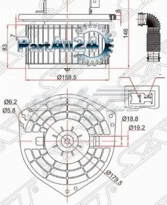 Вентилятора пічки ST272209W100 SAT