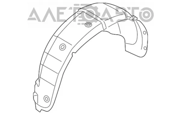 Підкрилок заднього крила, правий 868401U500 Hyundai/Kia