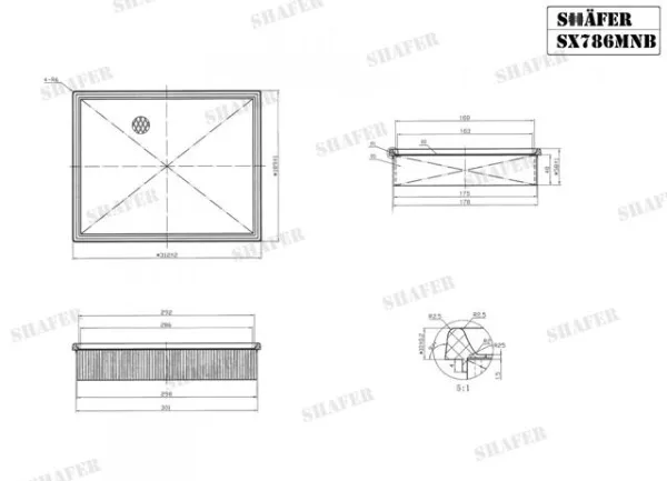 Повітряний фільтр SX786MNB Shafer