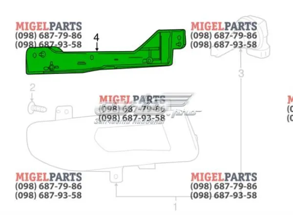 Кронштейн кріплення протитуманною фари, лівою 269156FL0A Nissan/Infiniti