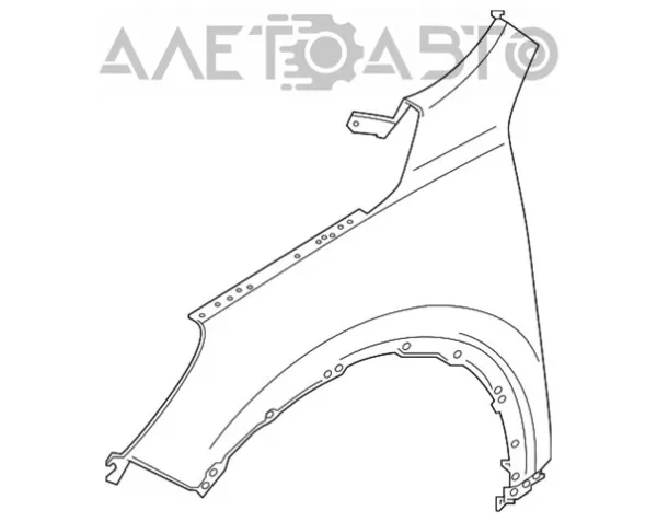 LJ6Z16005A Ford Крило переднє праве