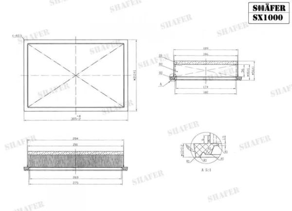 Повітряний фільтр SX1000 Shafer