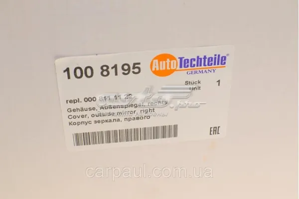 Накладка дзеркала заднього виду, права 1008195 Autotechteile