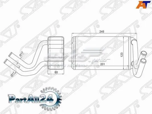 Радіатор пічки STHD653950 SAT