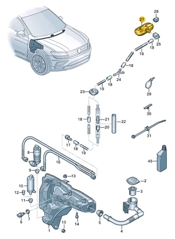 Форсунка омивача 5G0955986 VAG