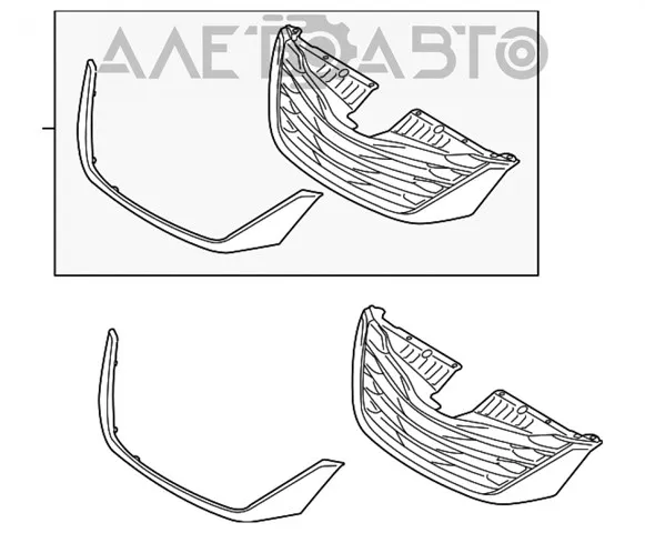 Решітка радіатора 5310108080 Toyota