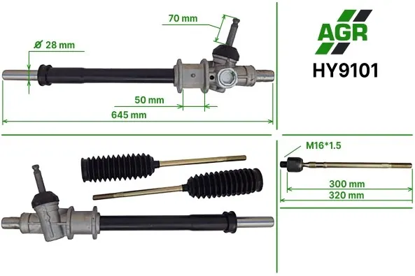 Рульова рейка HY9101 AGR