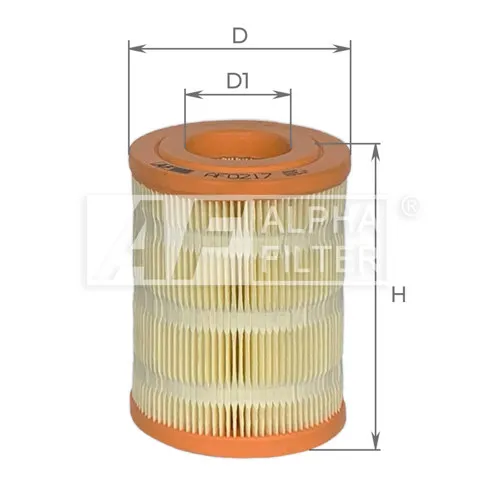 Повітряний фільтр AF0217 Alpha Filter