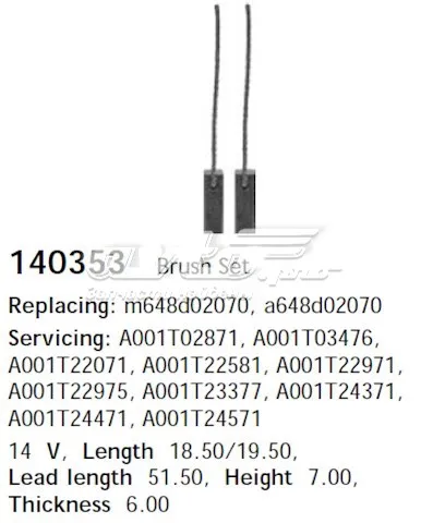Генератор A001T70783 Mitsubishi