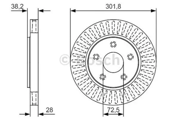 Гальмівні диски передні 0986479U45 Bosch