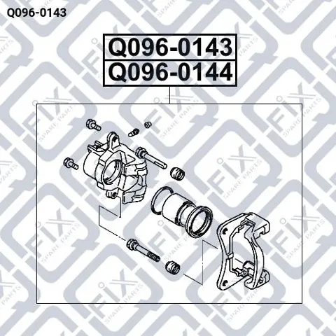 Супорт гальмівний передній лівий Q0960143 Q-fix