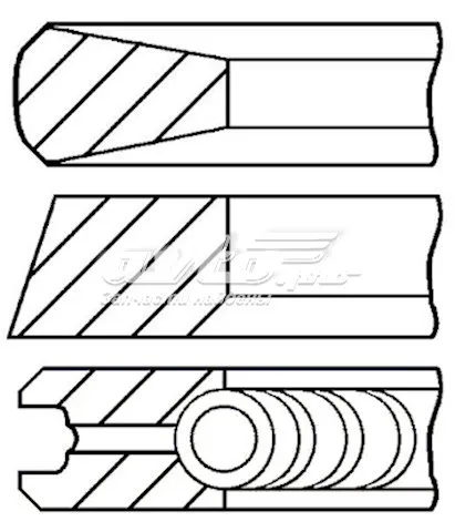 Кільця поршневі на 1 циліндр, STD. 0810340000 Federal Mogul
