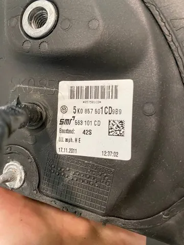 Ліве бокове дзеркало 5K0857501CD VAG
