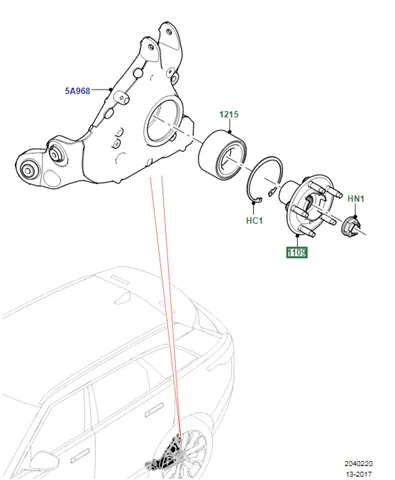 Задня маточина LR090541 Land Rover