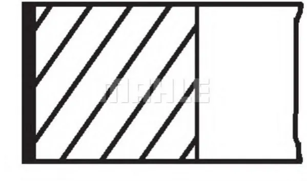 Кільця поршневі на 1 циліндр, 1-й ремонт (+0,25) 033RS001010N1 Mahle Original